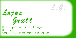 lajos grull business card